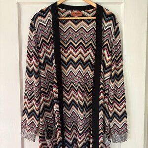 Missoni Chevron Cardigan Sweater with Pockets